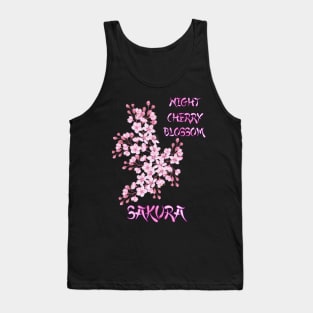 The night of the cherry blossom-Sakura Tank Top